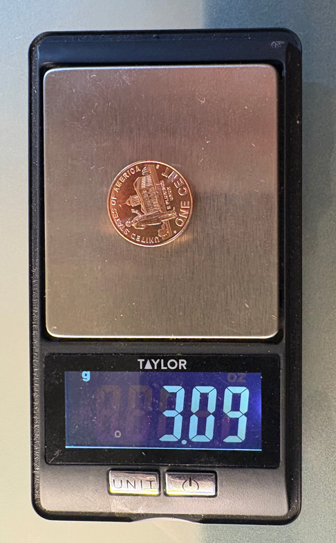 2009-D-Lincoln-Cent-3.09-Weight